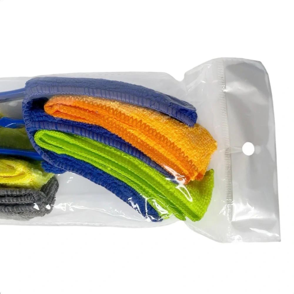 NEW Mini Blind Cleaner Duster Three 3 Prong Wand + Microfiber Sleeve Cleaning